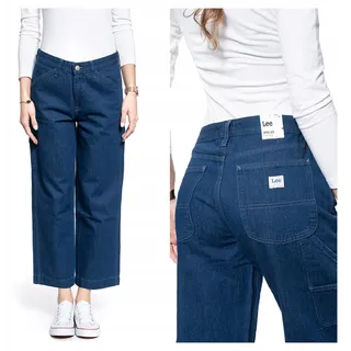 Lee | Damenjeans Wide Leg Carpenter blau Denim Loose Fit High Waist Casual Größe S - Blau