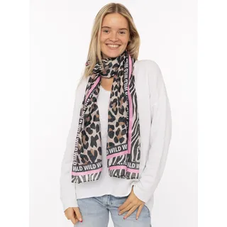 Zwillingsherz Schal »Viskose Mix "Leo Classic"« Schal mit Schriftzug und angesagtem Leomuster