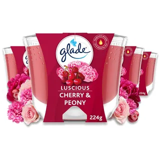 Glade Duftkerze Cherry & Peony, 4er Pack (4 x 224g)