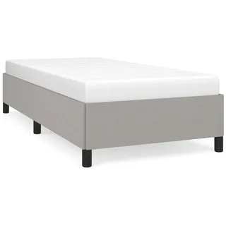 vidaXL Bettgestell ohne Matratze Hellgrau 80x200 cm Stoff - Grau