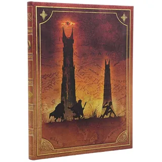 Paperblanks | Notizbuch Die Reise geht weiter | Der Herr der Ringe-Kollektion | Hardcover Notizbücher | Ultra | Spezial Liniert | Elastikband-Verschluss | 144 Pg | 120 GSM