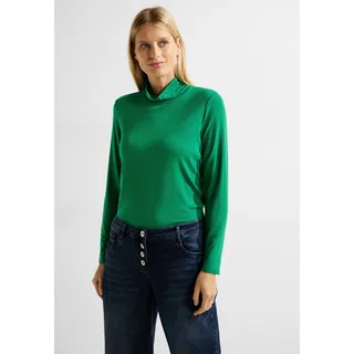 Cecil Longsleeve »Langarmshirt mit hohem Kragen«, Mit hohem Kragen Cecil easy green L (42)