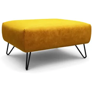 Sensoo Hocker , Gelb , Textil , 90x70x46 cm , Stoffauswahl , Wohnzimmer, Sessel, Hocker & Hockerbänke, Sitzhocker