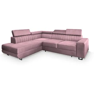 masseno Ecksofa mit Schlaffunktion Nola , lila/violett , Maße (cm): B: 253 H: 88