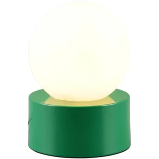 REALITY Tischleuchte Countess R59051015 grün, Glas weiß, E14
