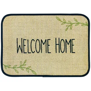 WohnDirect Eco-Sisal Fußmatte 40x60 - Fußmatte 100% Sisal - rutschfeste Türmatte Welcome - Kratzmatte - Made In Germany