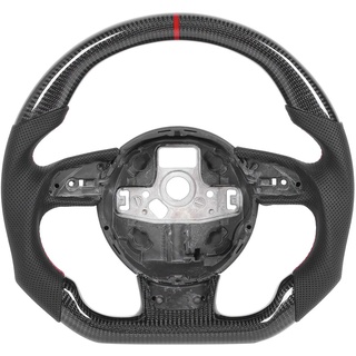 Lenkrad, Carbon Lenkrad Racing Lenkrad Nappa Perforiertes Leder Passend für B8.5 RS3 RS4 RS5 RS6 RS7 2013-2016