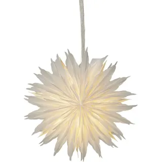 Star Trading Papierstern Dis, gefranst, weiß, Ø 40cm