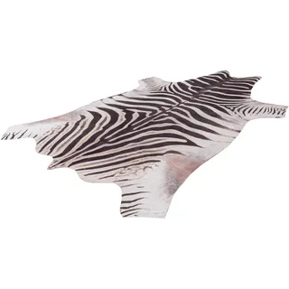 Obsession Fellteppich »my Toledo 192« fellförmig 5 mm Höhe Kunstfell, gedruckte Zebra-Optik, ideal im Wohnzimmer & Schlafzimmer, schwarz