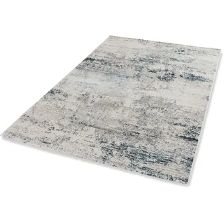 Astra Teppich ASTRA "Noa 201" Gr. 2, blau (blau, creme), B:80cm H:9mm L:150cm, Kunstfaser, Teppiche, Teppich, Kurzflor, Wohnzimmer