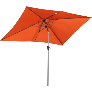 Angel Living 300x200cm Sonnenschirm aus Aluminium mit Kurbel und Neigung für Gartenterrasse,mit UV-Schutz 40+ Terrakotta - Orange