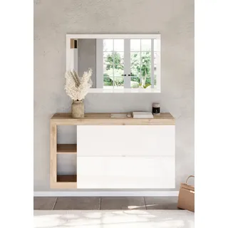 Home Affaire Hamburg 138 x 77 x 28 cm weiß / eiche cadiz matt