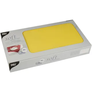Papstar Mitteldecken Vlies "soft selection" 80 x 80 cm Gelb