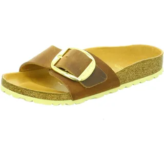 Birkenstock Madrid Big Buckle Nubukleder geölt schmal cognac 39