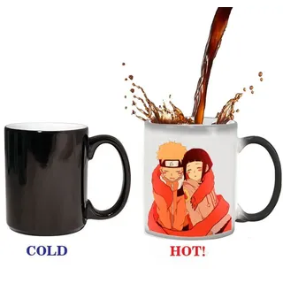 Anime NARUTO Thermoeffekt Tasse Ceramic Kaffee Tee Milch Becher Magische Mug - Hinata Hyuga