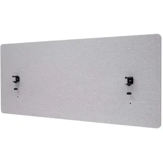 MCW Akustik-Tischtrennwand MCW-G75, Büro-Sichtschutz Schreibtisch Pinnwand, doppelwandig Stoff/Textil ~ 60x140cm gr