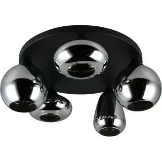 Trio Lumina 5-flammig rund schwarz matt/Chrom