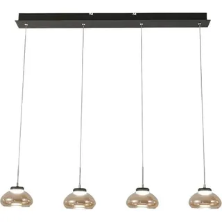Arabella - Fabas Luce 4-flammige Pendelleuchte - 32W LED - Bernsteinfarbenes modernes Design - Gelb