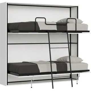 Kando-Doppelbett in weißer Esche Klappbett - Weiß