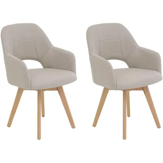 Hela 4-Fußstuhl Stade Polyester beige 2 Stück