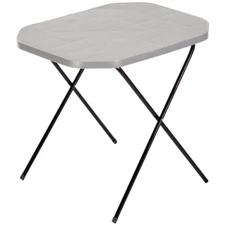 Patio Gartentisch klein klappbar 70 x 53 cm Beistelltisch Outdoor rechteckig grau leicht