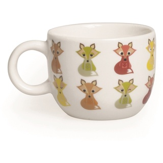 Excelsa Animals Tasse Kaffee, 70 ml, Porzellan, Weiß Fuchs 6.3x6.3x4.8 cm Weiß/bunt