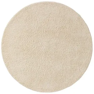 benuta pure Wollteppich Berber Cream ø 150 cm rund