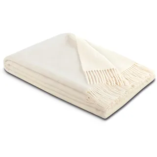 Biederlack Kaschmirplaid Uni 150 x 200 cm - stone),