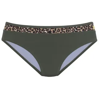 LASCANA Bikini-Hose Damen oliv-leo Gr.36