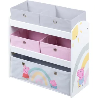 roba Kinderregal Peppa Pig 5 Boxen  weiß lackiert