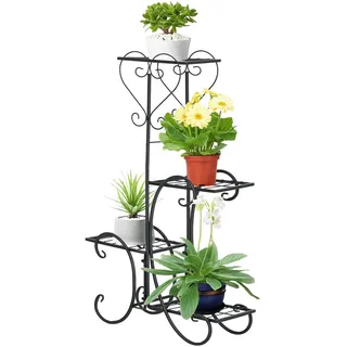 Outsunny Blumenständer 45 x 24,5 x 80 cm Schwarz