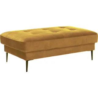 TRENDMANUFAKTUR Polsterhocker »Luzi, Polsterhocker, moderner Fußhocker«, passend zur Serie, extra hohe Metallfüße, 125 x 42x 72 cm TRENDMANUFAKTUR Golden Orange