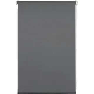 otto home Seitenzugrollo OTTO HOME "Uni Klemmrollo", grau (anthrazit), B:90cm H:210cm, Polyester, Rollos, Seitenzugrollo, Schraubmontage möglich