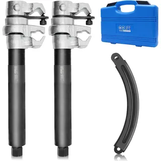 CCLIFE Federspanner KFZ 2tlg, Universal Werkzeug für Auto Stoßdämpfer, Belastung 1,2T