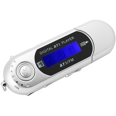 VBESTLIFE MP3-Player, USB MP3-Player, tragbar, MP3-Player, Musik-Player mit Kopfhörern, TF-Kartenleser, mit LCD-Display, FM-Radio