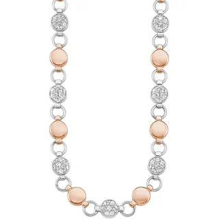 s.Oliver Collier für Damen mit Kristallen von Swarovski, Edelstahl, IP Rose