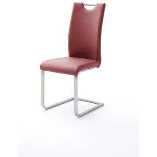 MCA Furniture Novel Schwingstuhl Kunstleder rot 4er Set