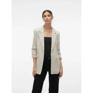 Vero Moda Longblazer »VMFRIDA LS REGULAR BLAZER NOOS« ohne Verschluss und mit gerafften 3/4 Arm Vero Moda Black Detail:MELANGE BOUCLE