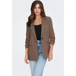 ONLY Kurzblazer »ONLLETTIE LIFE 3/4 CHECK BLAZER TLR«, braun