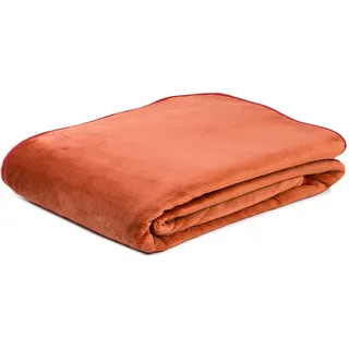 Gözze Premium Cashmere-Feeling Kuscheldecke 180 x 220 cm Zimt