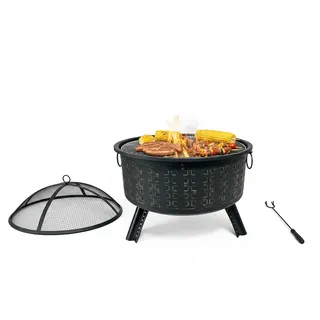 Relaxdays Feuerschale Ø 66 cm Schwarz
