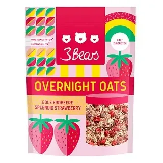 3Bears Overnight Oats - Edle Erdbeere 400,0 g