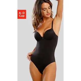 LASCANA Push-up-Body für ein tolles Dekolleté aus seidiger Microfaser, Basic Dessous, schwarz