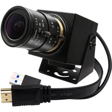 Svpro HDMI USB Zoom Kamera 4K 60fps USB3.0 Manueller Fokus Webcam mit 2.8-12mm optischem Zoomobjektiv,HD Industriekamera 8MP H.264 60fps für Computer,Monitor,TV,Projektor