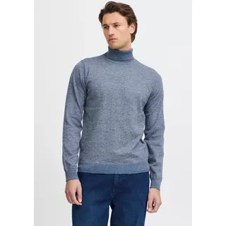 Blend Rollkragenpullover "BHBRUTON roll neck knit" Regular Fit, aus Polyester, mit Rollkragen, normaler Schnitt, marineblaus