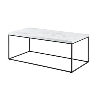 Actona GROUP »Barossa, Wohnzimmertisch, Sofatisch, Steinoptik, rechteckig« Moderner Scandi-Stil, schwarze Stahlgestell, Mehrere Varianten,
