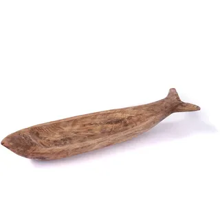 CREEDWOOD TISCH SCHALE Pescado | Mangoholz, 57cm | Dekoschale Fisch Form, Holz Schale, Obstschale, Fisch Naturholz Schale, maritime Servierschale, Deko Tablett