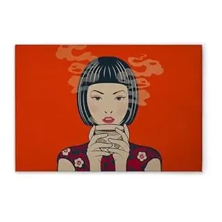 A.S. Création Leinwandbild Asiatisch - Wandbild in Orange, Rot - 75 x 50 cm - DD132100