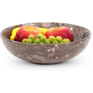 Hochwertige Ozeanische Marmor-Obstschale, 25,4 cm, Naturstein, Servierschale, Süßigkeitenschale für Küche, Theke, Esstisch, elegant, modern, Heimdekoration, Mittelstück