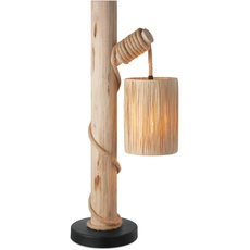 home sweet home collection Landelijke tafellamp Maritime | 21/21/55cm | bedlampje | Hout | geschikt voor E27 LED lichtbron | met snoerschakelaar | geschikt voor woonkamer, slaapkamer